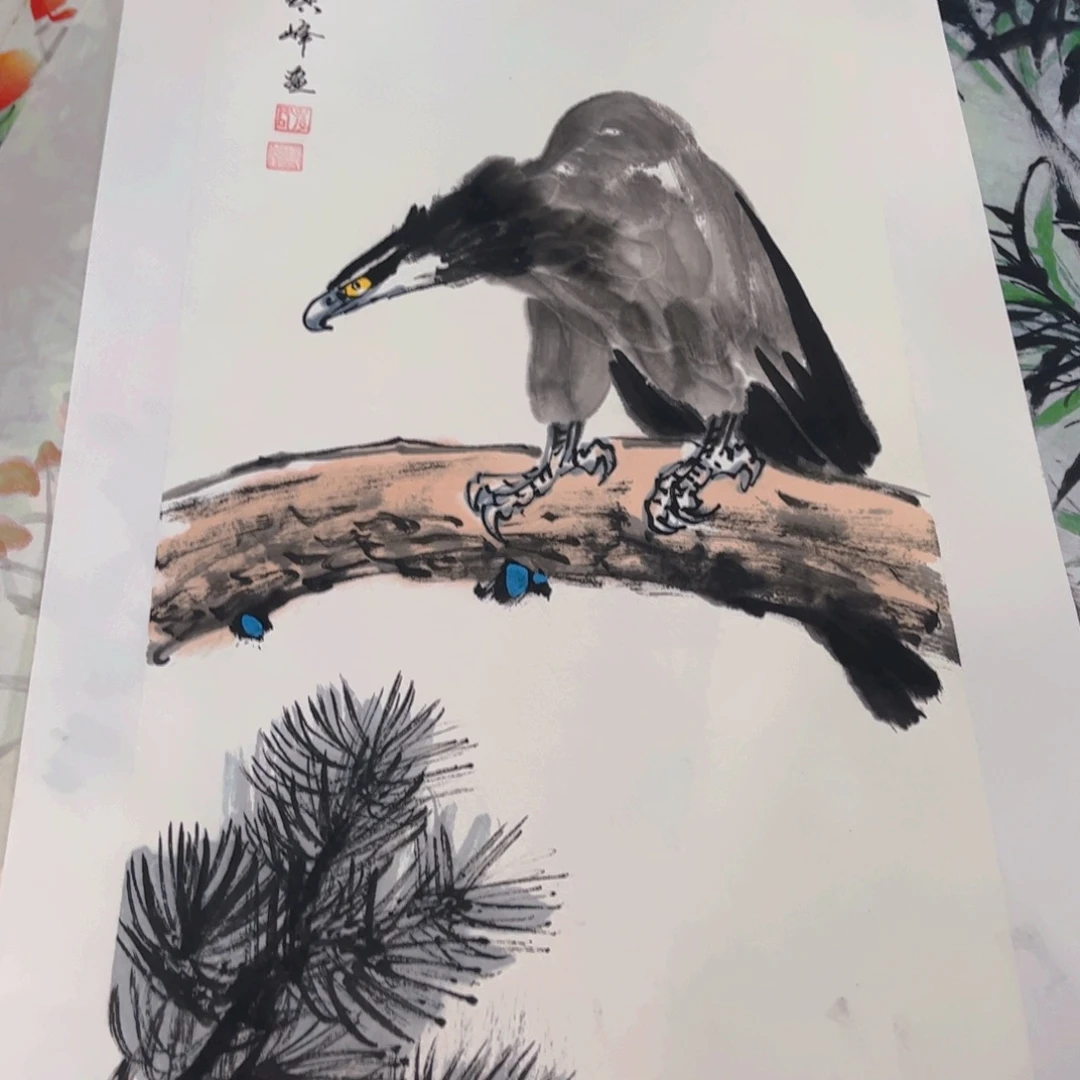 国画象山画舫精品手绘