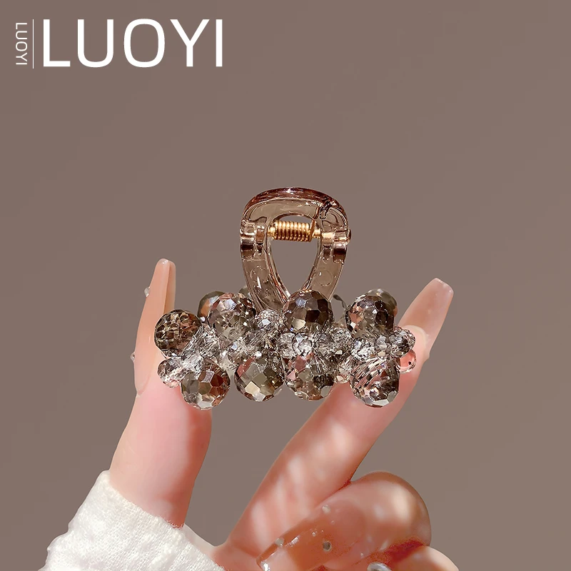 约4.5厘米新款水晶小抓夹高级感后脑勺半扎发卡精致前额碎发夹