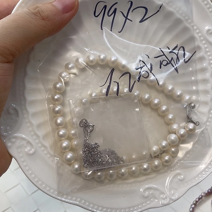 亿***亿颈饰银S925镶嵌淡水珍珠