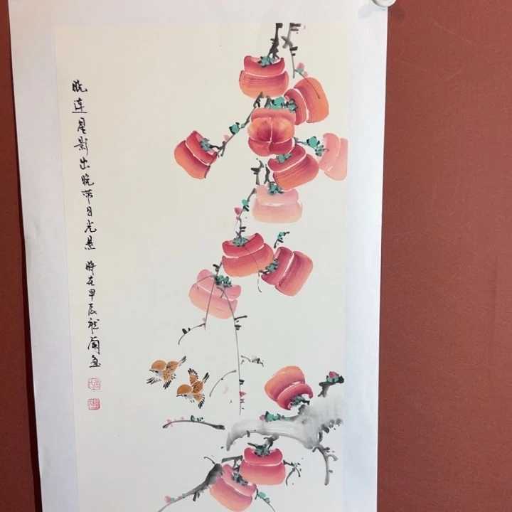 国画听兰老师花鸟