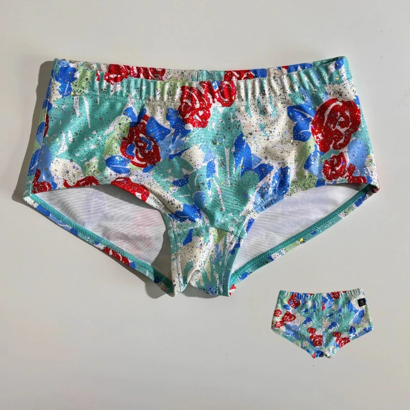 韩国ciellemarin男士印花时尚泳裤专业训练竞速游泳裤平角短裤