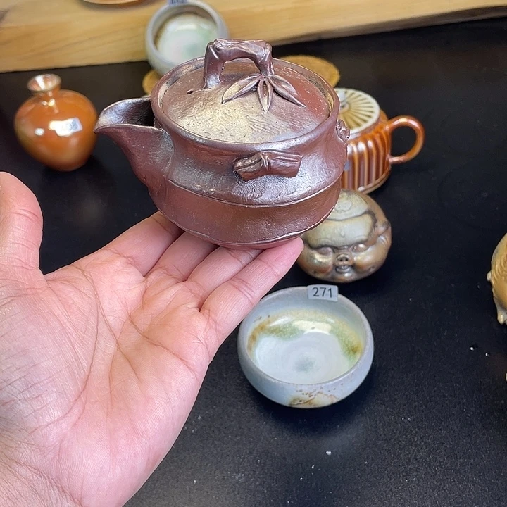 燃薪柴烧茶器竹节宝瓶