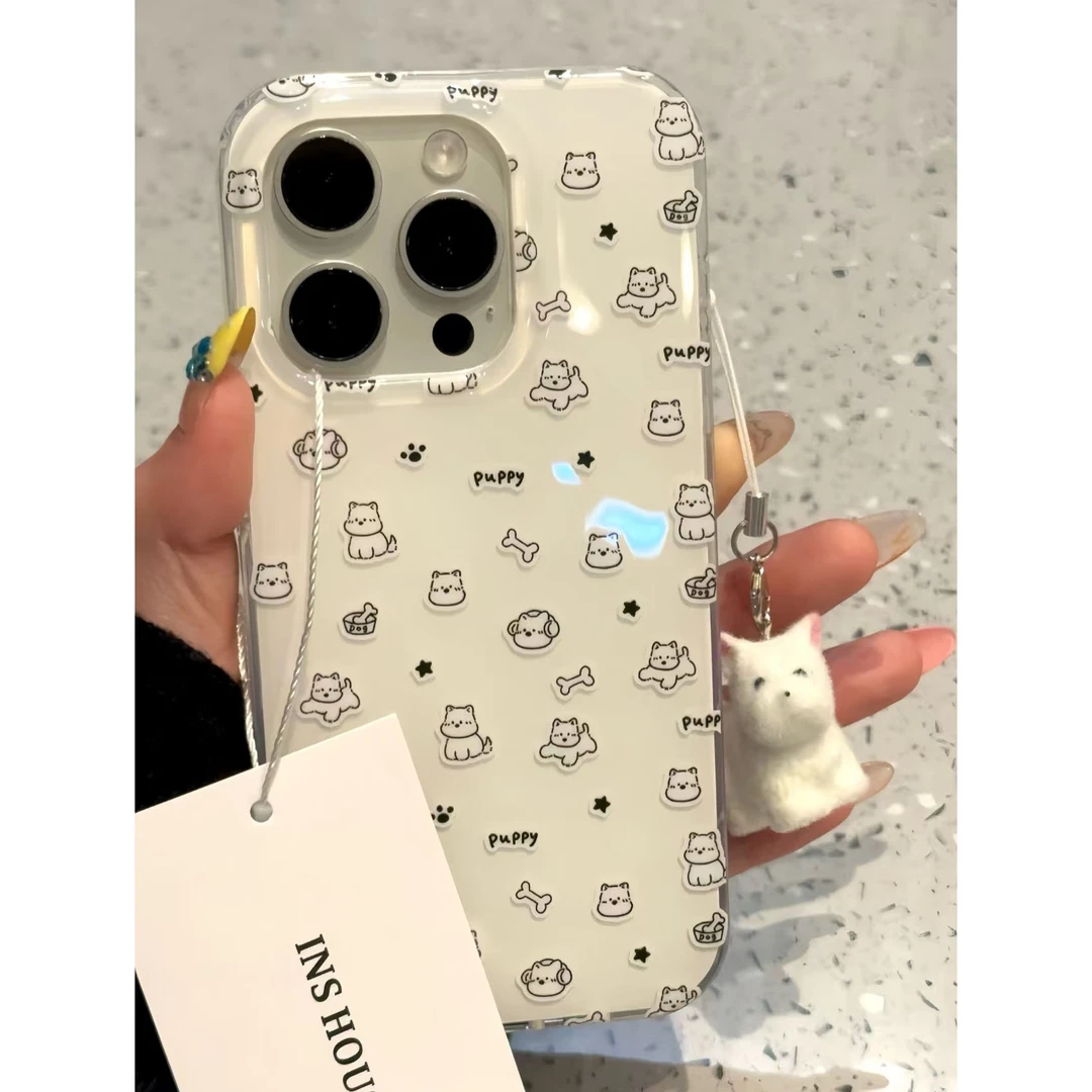 满屏西高地狗适用苹果16promax手机壳VIVO华为OPPO小米15一加女壳