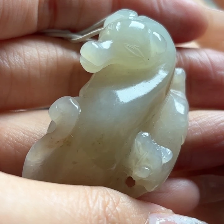 和田玉挂件未镶嵌叶****6