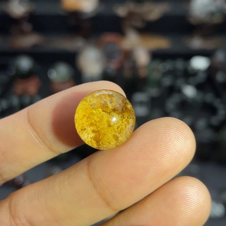 颈饰未镶嵌水晶黄幽灵单珠定制