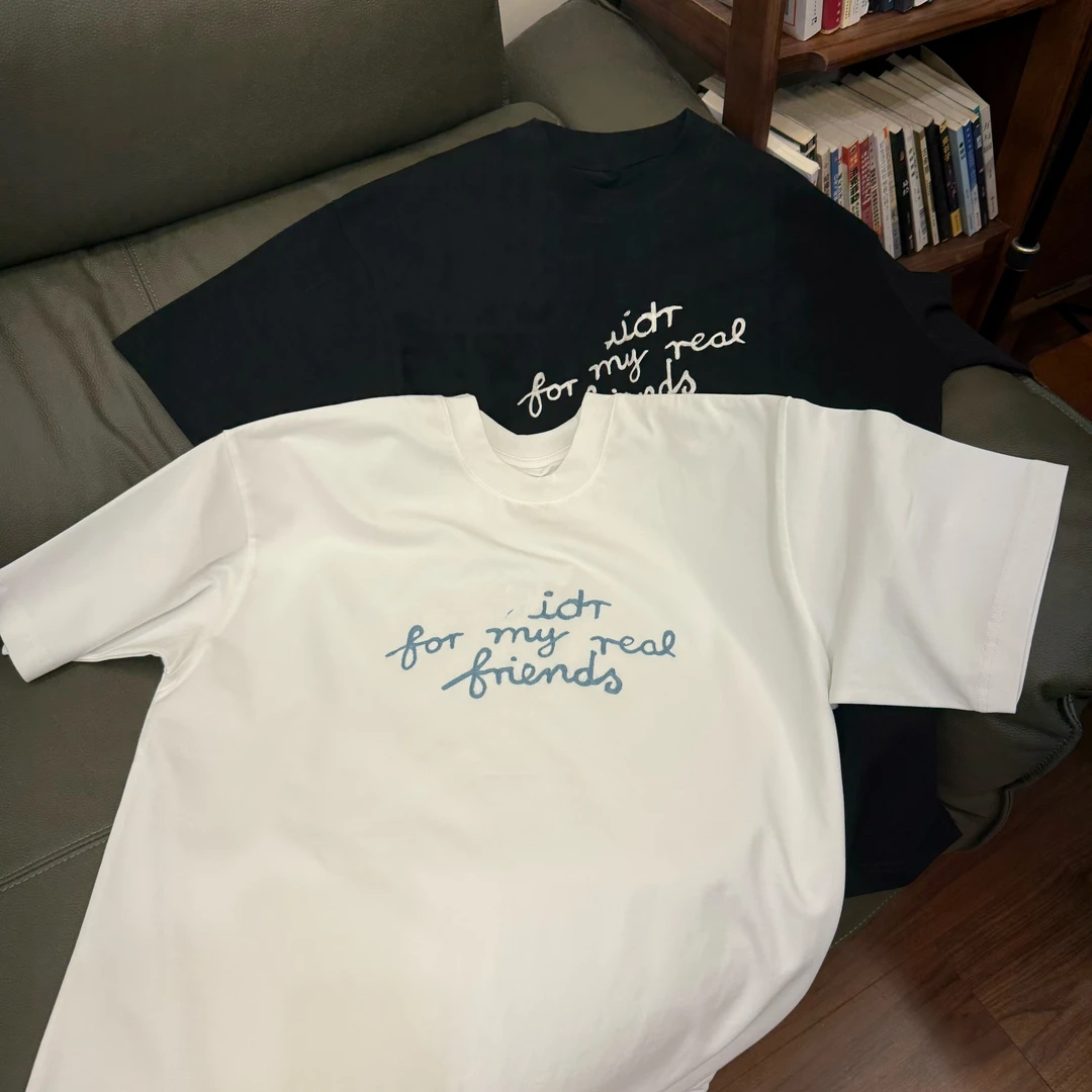 宽松【艺术刺绣T恤】男女同款，D28194