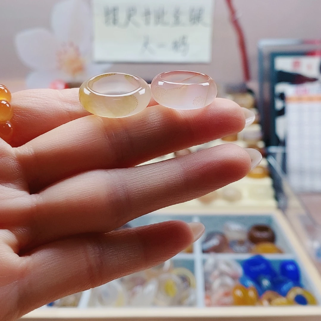 玛瑙/玉髓戒指未镶嵌✨**✨