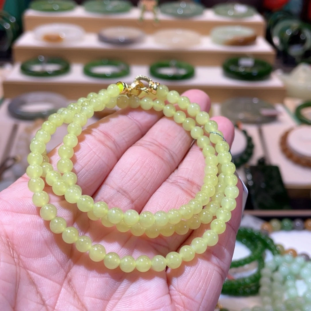 颈饰未镶嵌和田玉高品黄口项链卡5