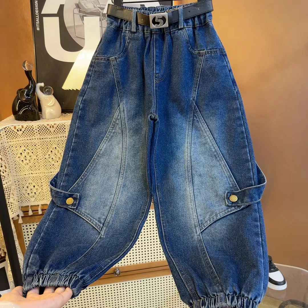 儿童牛仔裤2025新款儿童秋装裤子痞帅牛仔裤S9436