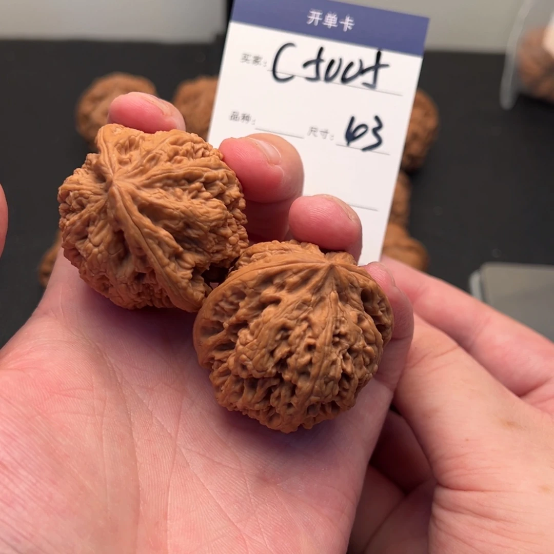 生***花文玩核桃把件粗筋5005