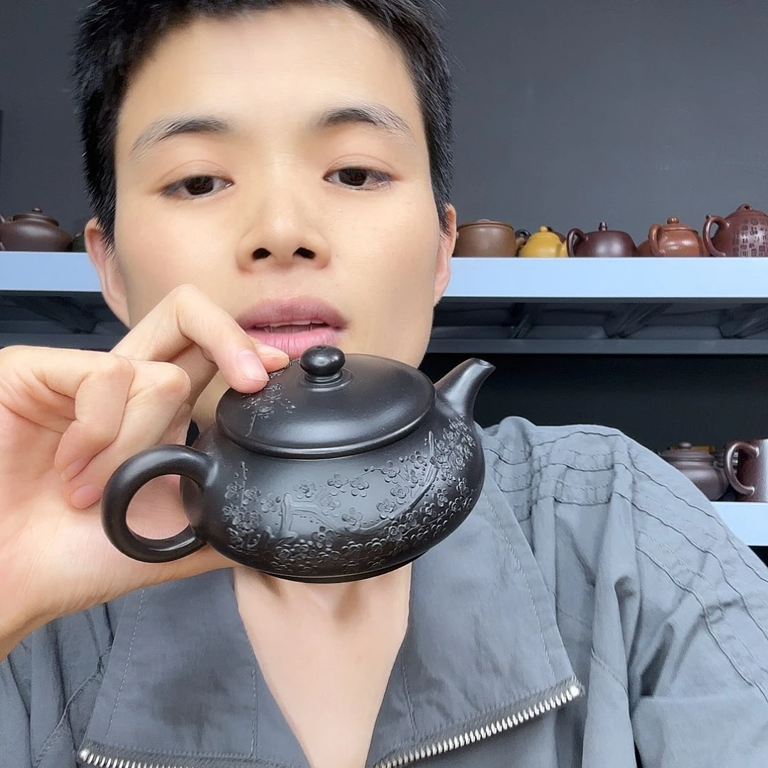 底槽青茶壶民间手艺人全手工制作