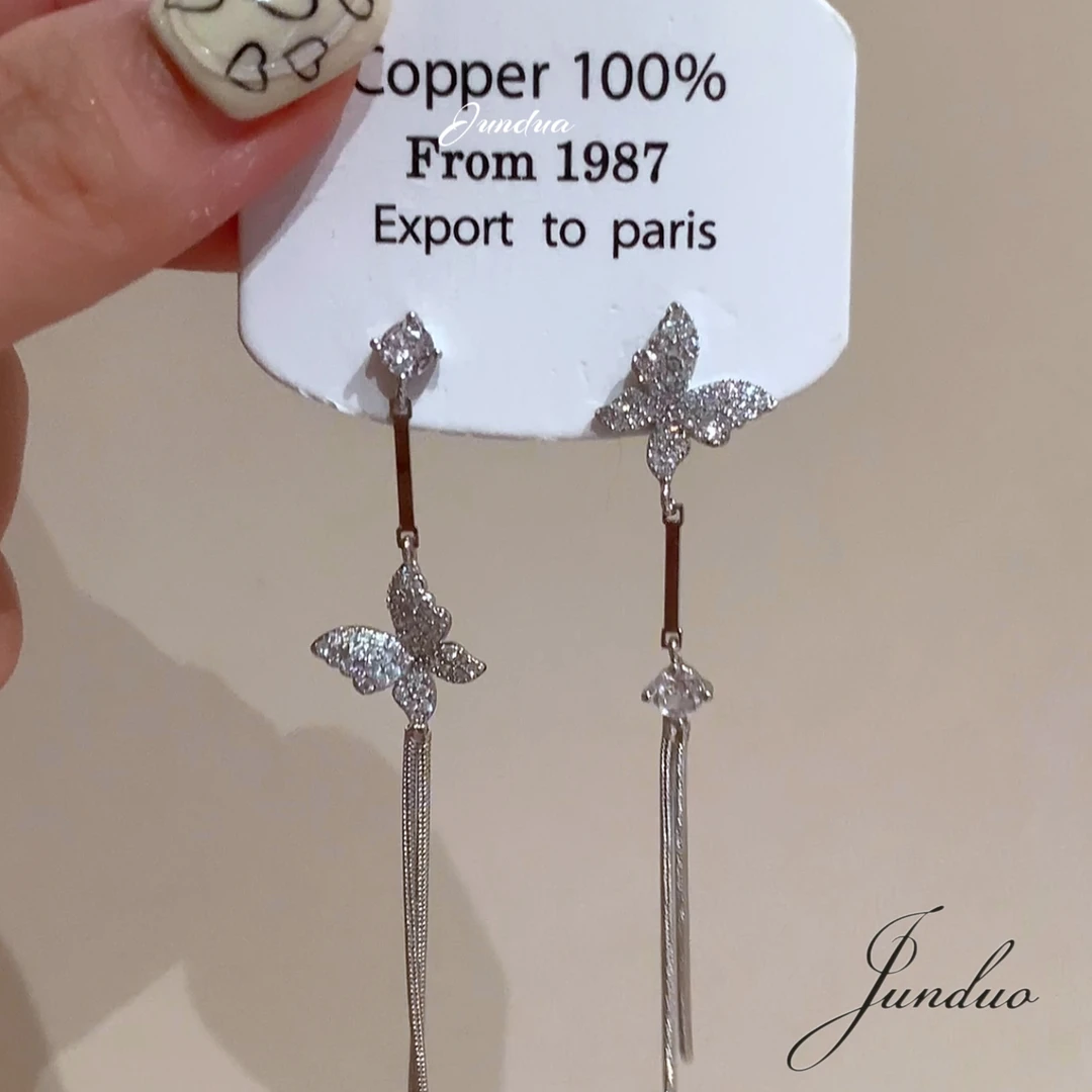 君朵饰品00719百搭不对称蝴蝶结耳饰耳钉