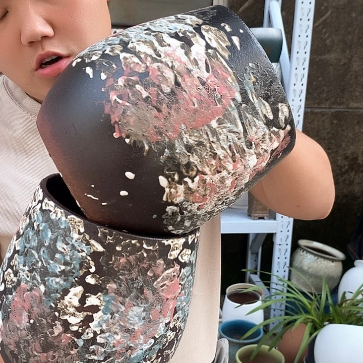 紫砂花盆口16高21福利