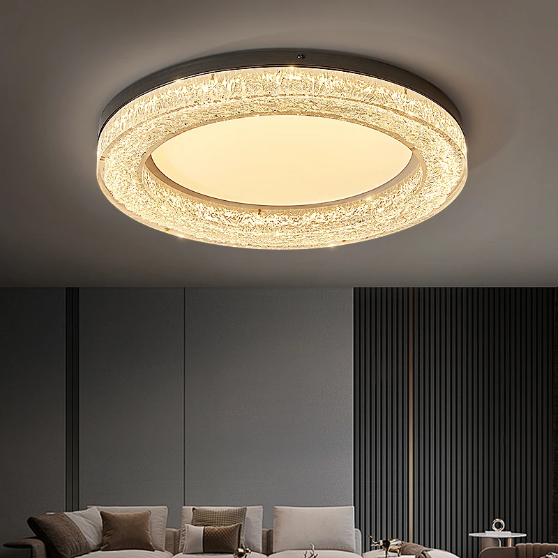 全铜客厅灯轻奢高级感吸顶灯意式极简卧室房间灯2025新款中山灯具