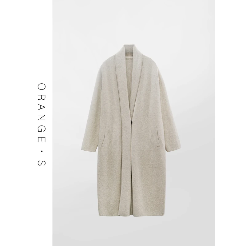 【柴达木】挚爱之美！奢品羊绒 重磅100纯山羊绒长款大衣 一粒扣