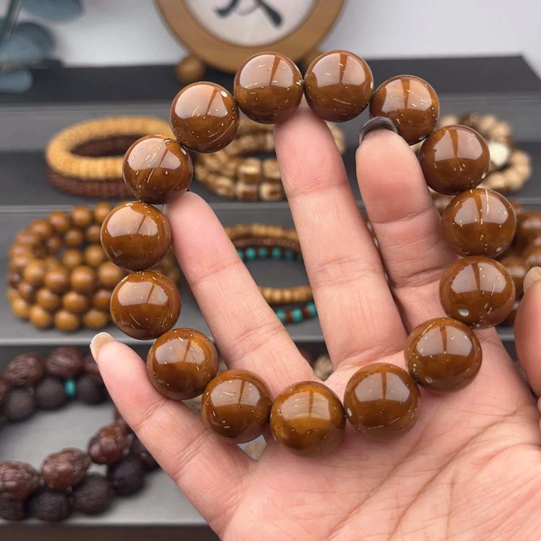 紫金鼠手串半实心光珠练手款16