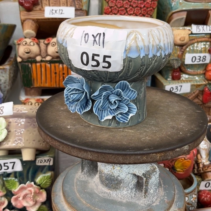 紫砂花盆粗陶材质多肉花盆