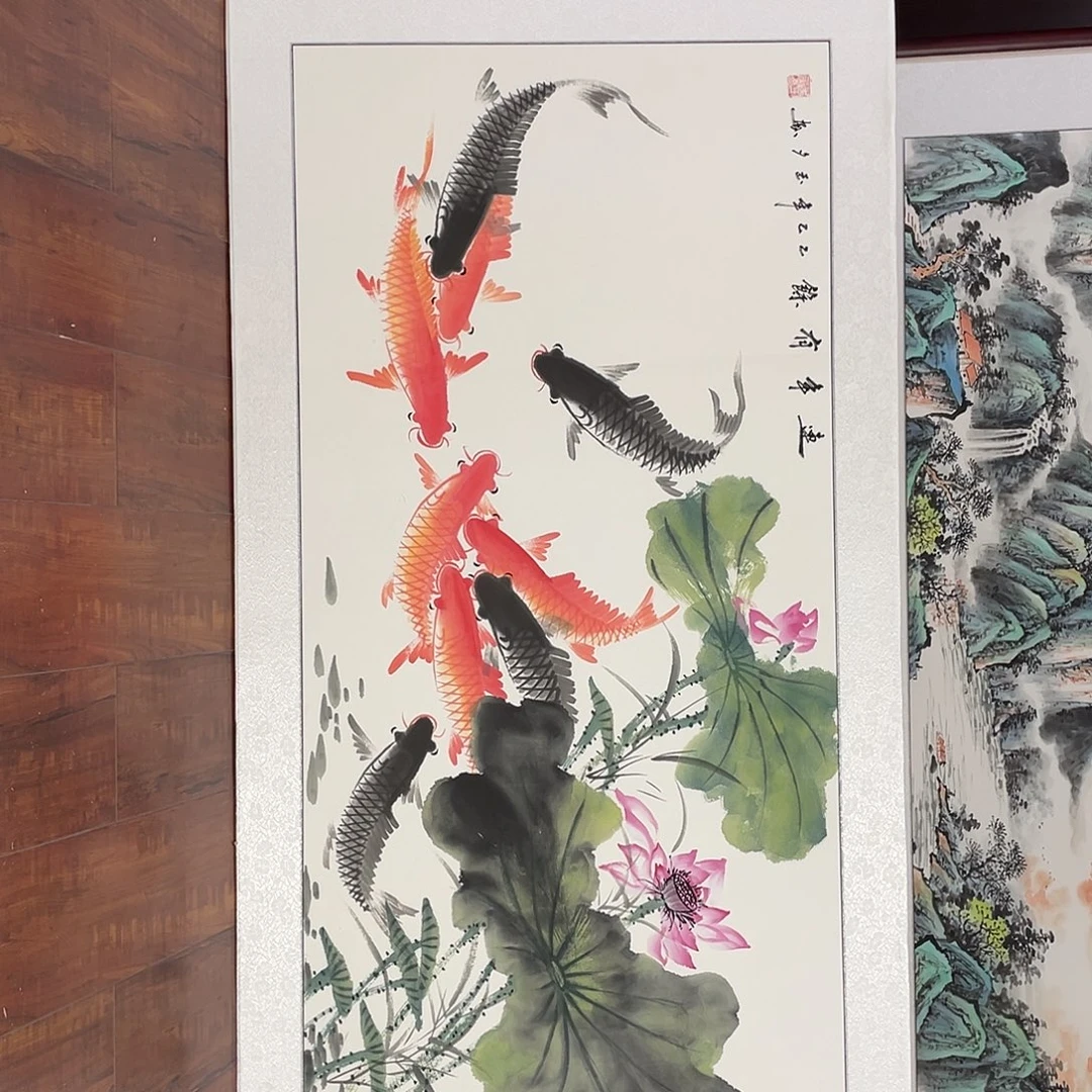 国画带框尺寸63*123厘米