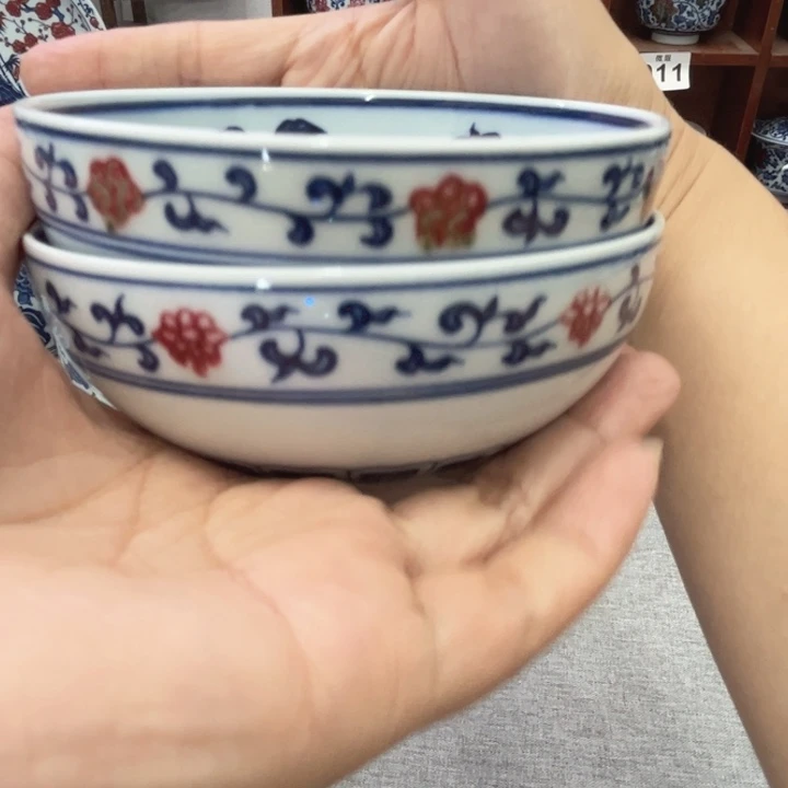 魂***月景德镇陶瓷釉里红