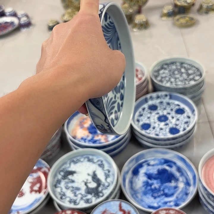 瓷片青花鱼藻大胡乘景德镇