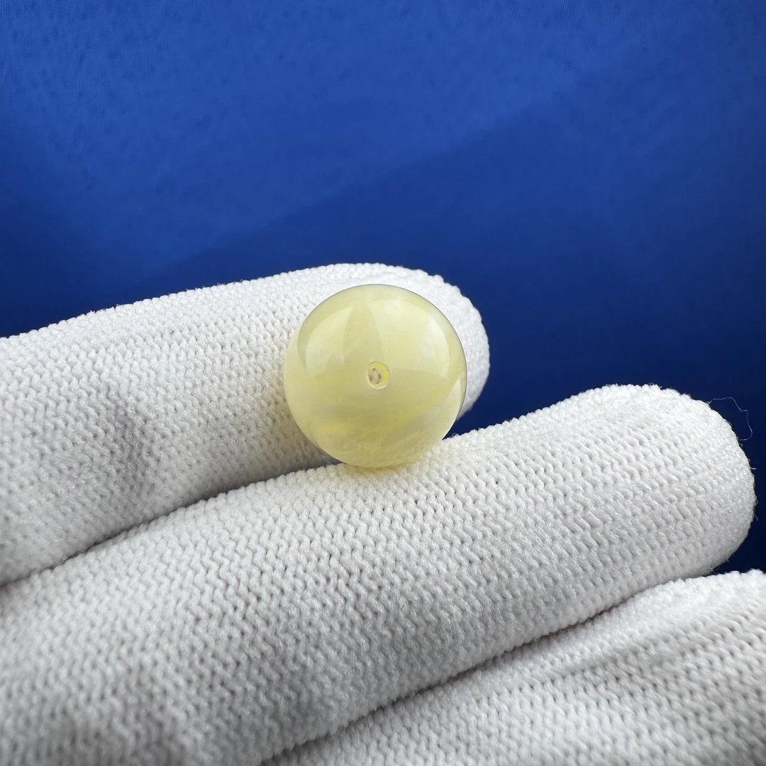 A3160天然原矿蜜蜡 百花蜜单珠14.5mm 支持鉴定 假一罚十