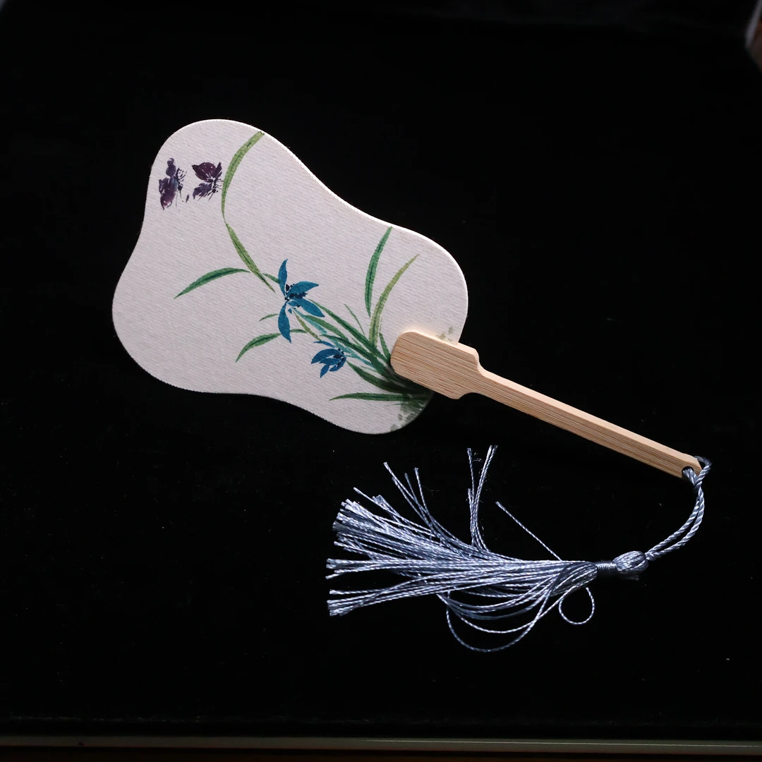 千里江山古风花鸟团扇中式扇面适合汉服拍照舞蹈教师节用