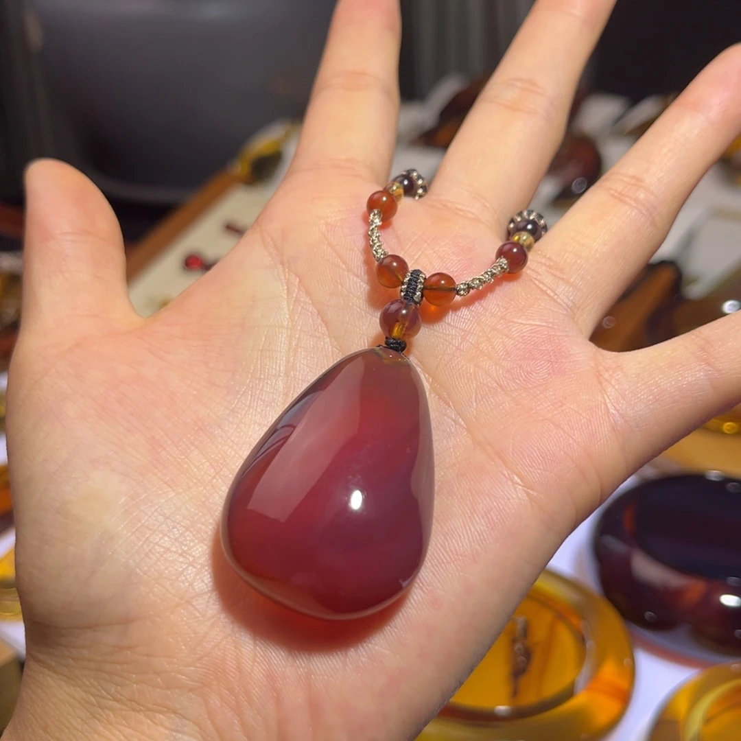 未镶嵌定制琥珀缅甸琥珀水滴
