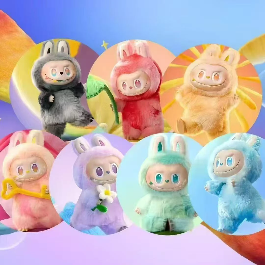 【国版】高货潮玩毛绒公仔labubu三代搪胶脸钥匙扣挂件盲盒盲袋