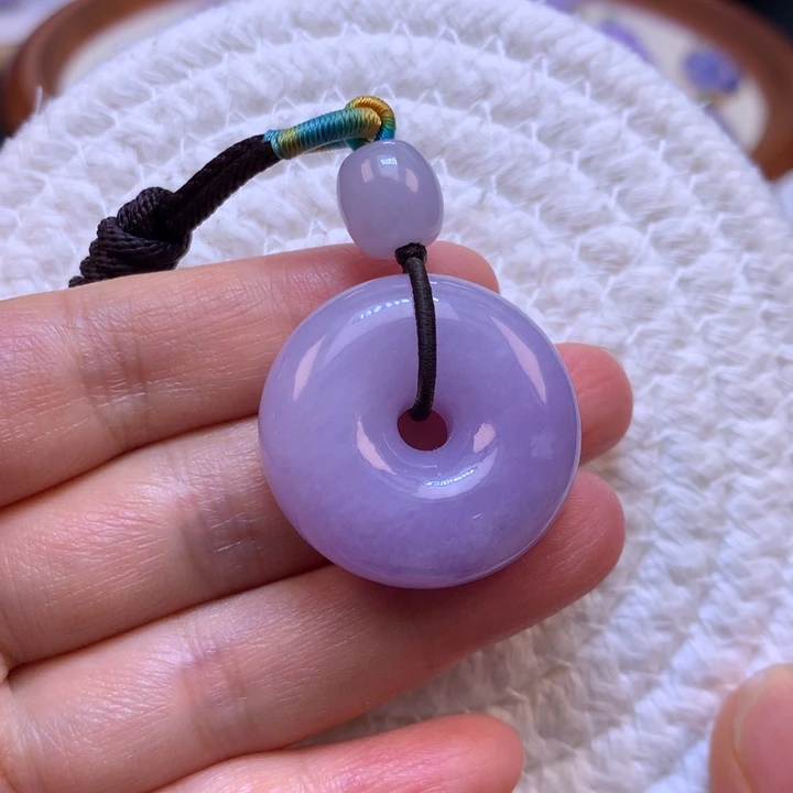 翡翠未镶嵌颈饰红春紫甜甜圈