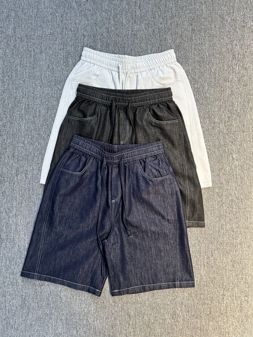 SY夏季薄款莱赛尔天丝牛仔裤男爆款休闲百搭宽松直筒时尚短裤1226