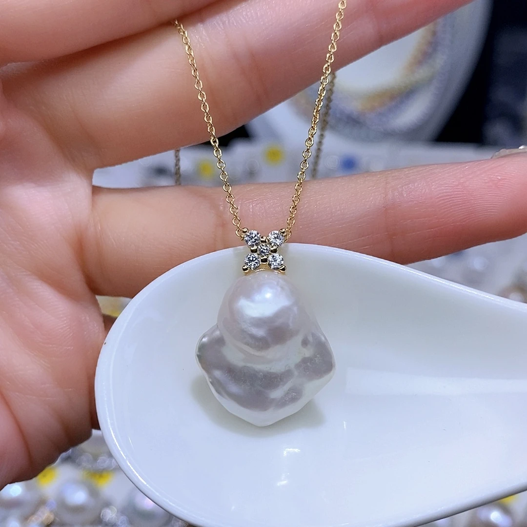 颈饰合金淡水珍珠F