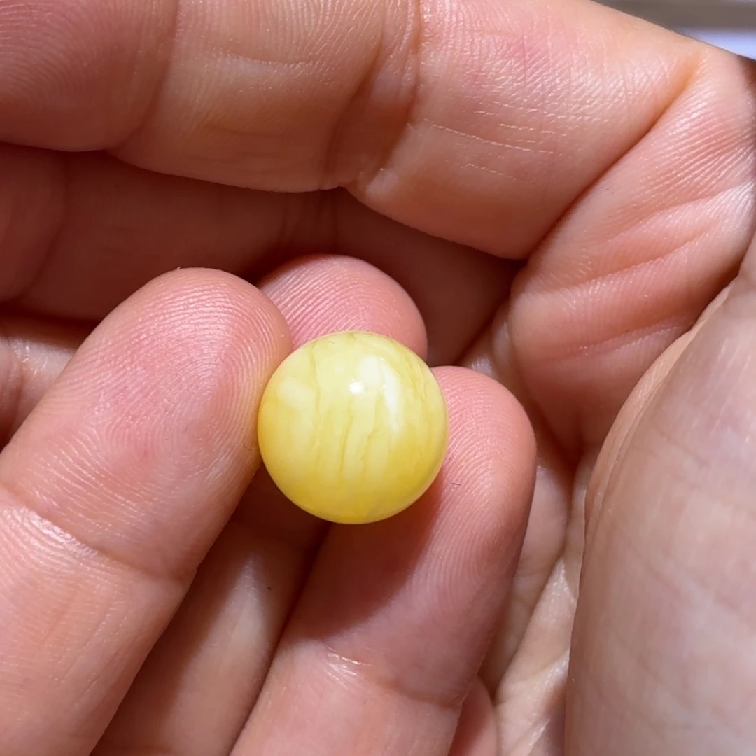 琥珀未镶嵌珠宝奇石13虎皮全品圆珠