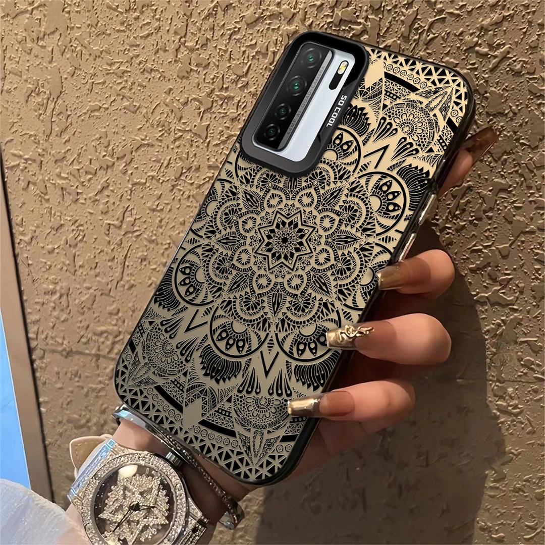 适用于【华为】Nova7SE新款满屏时尚花纹高级感潮流防摔手机壳