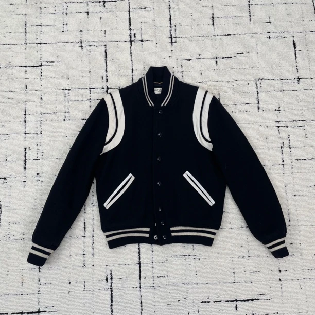 99新 YSL/圣罗兰 黑白拼色棒球服外套 40码 1348