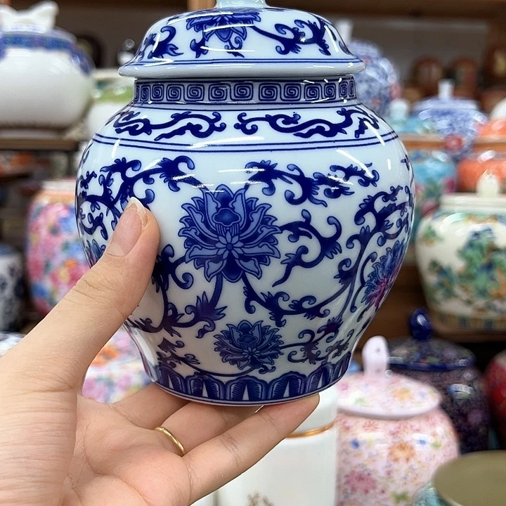 瓷片茶叶罐密封罐陶瓷