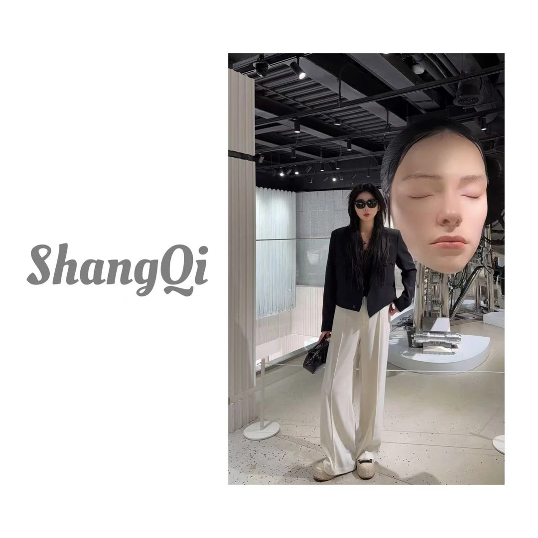 【压线西裤】时尚气质百搭显瘦微胖设计感直筒西裤--K87卡码拍小