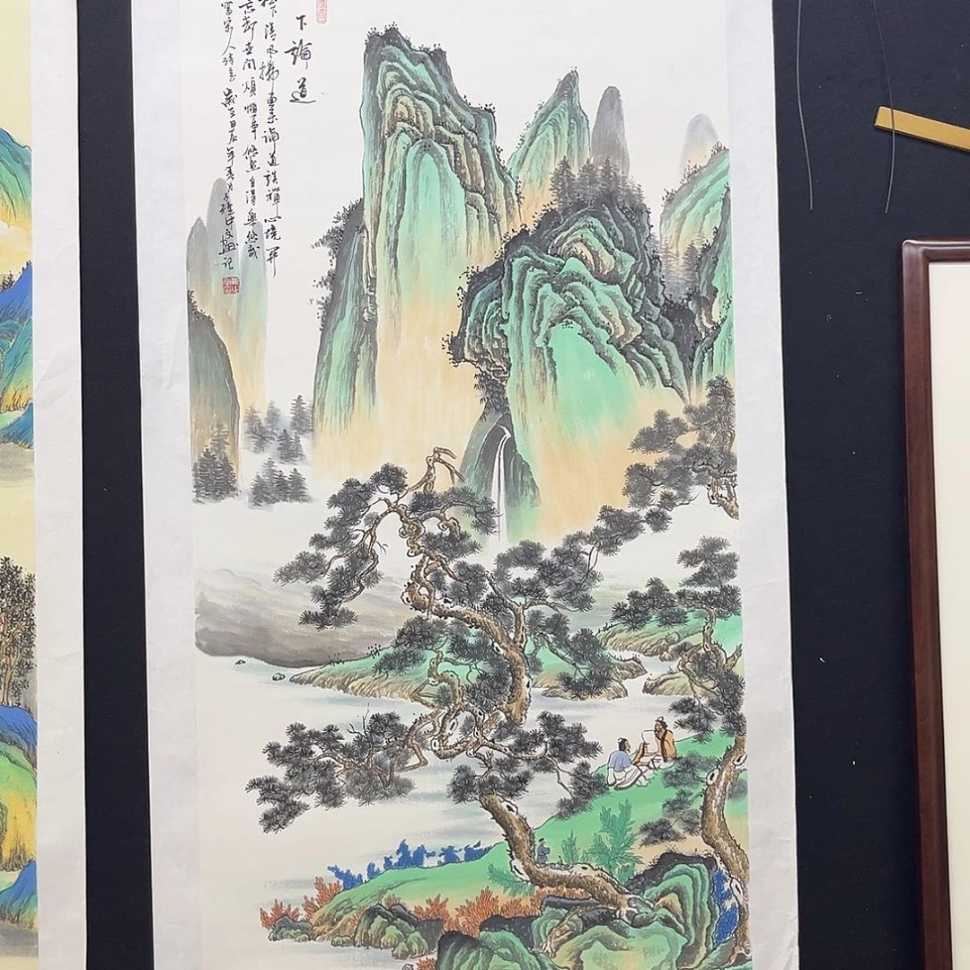 国画手绘国画，精品山水，姜中文