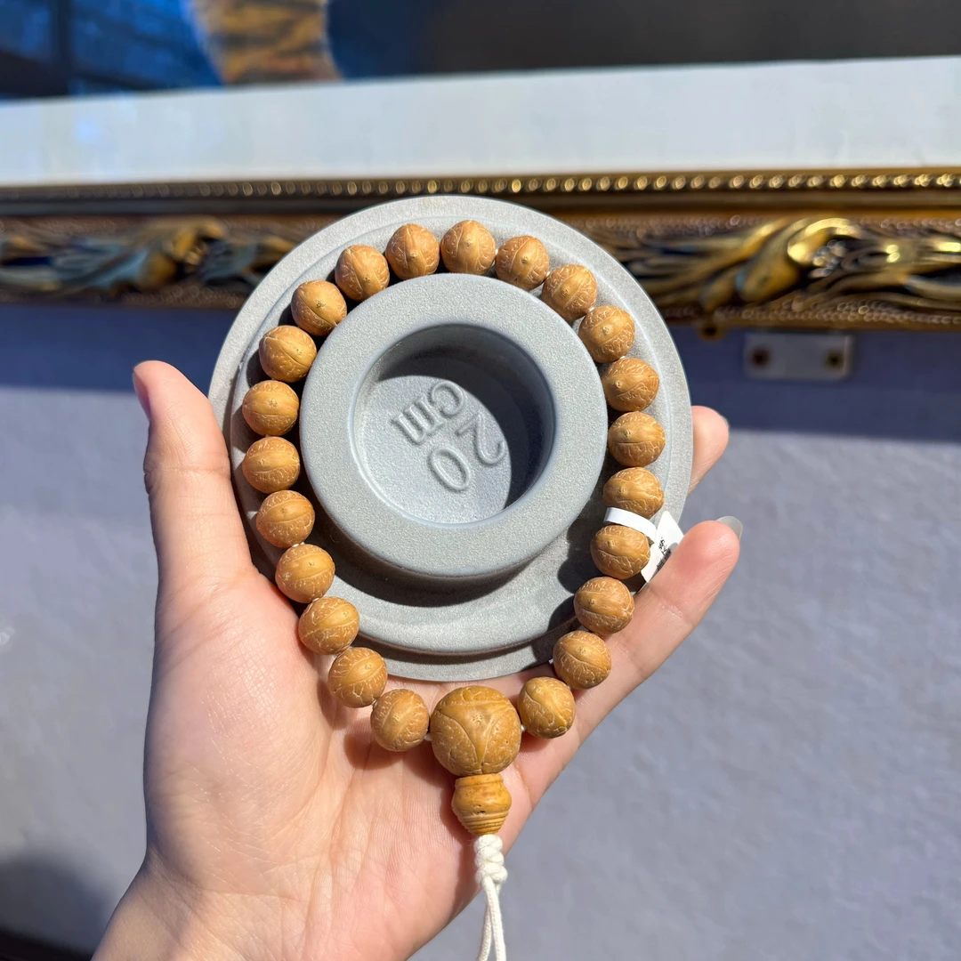 实心12mm尼泊尔凤眼菩提文玩手串密度高油性好