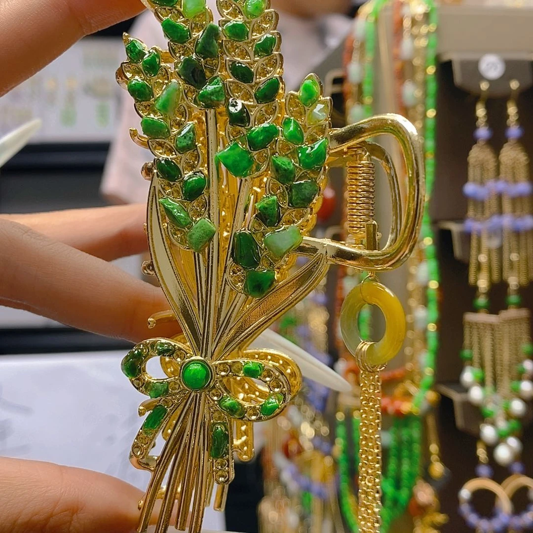 翡翠合金耳饰翡翠