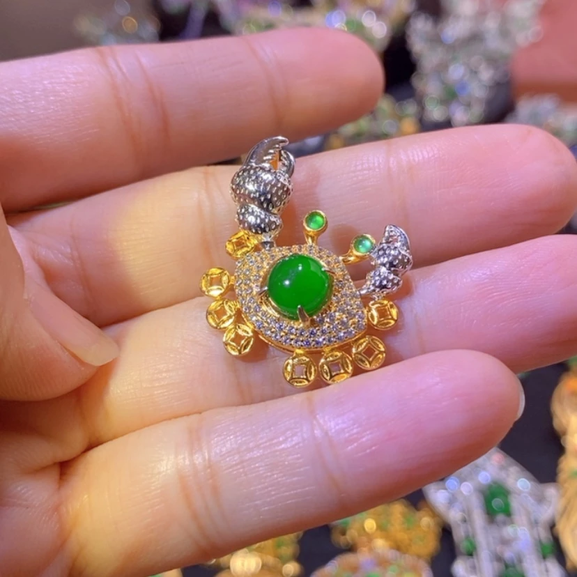 【闪购商品】银S925镶嵌挂件翡翠