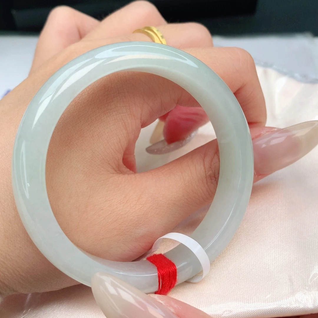 未镶嵌手镯翡翠正圈52  1523