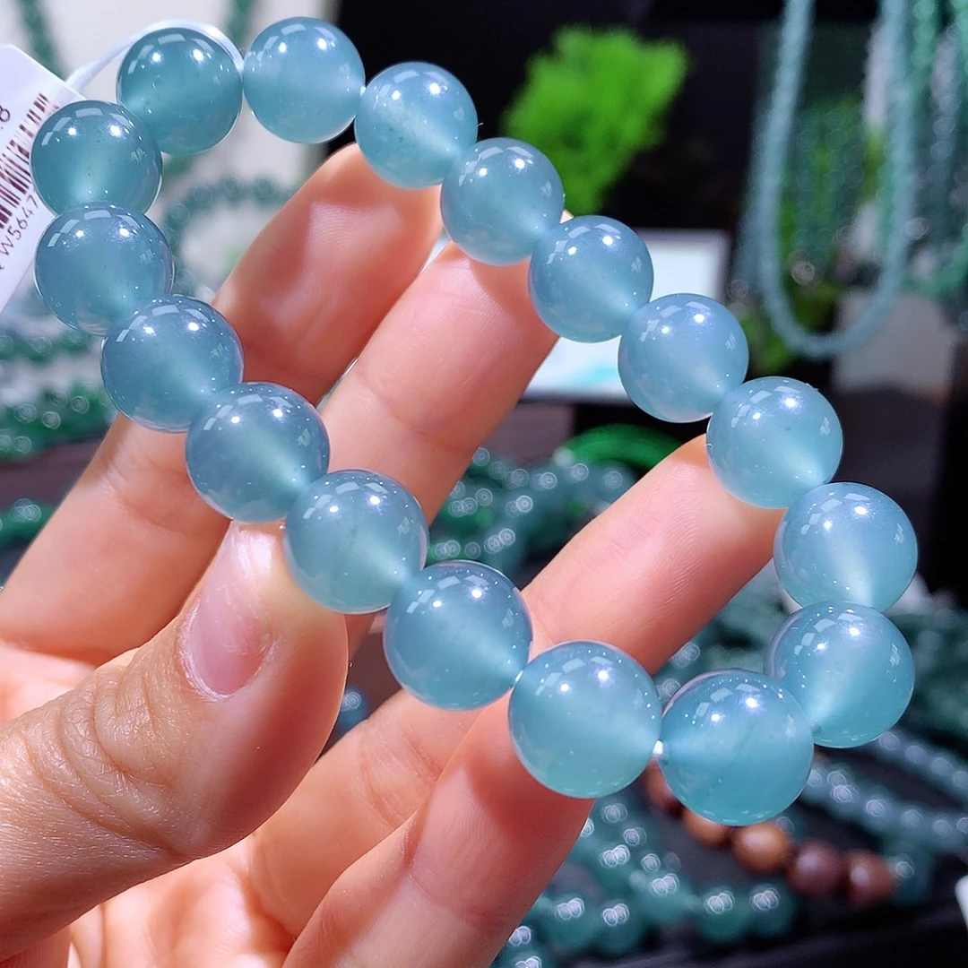 翡翠未镶嵌手链天然a货翡翠手串12mm