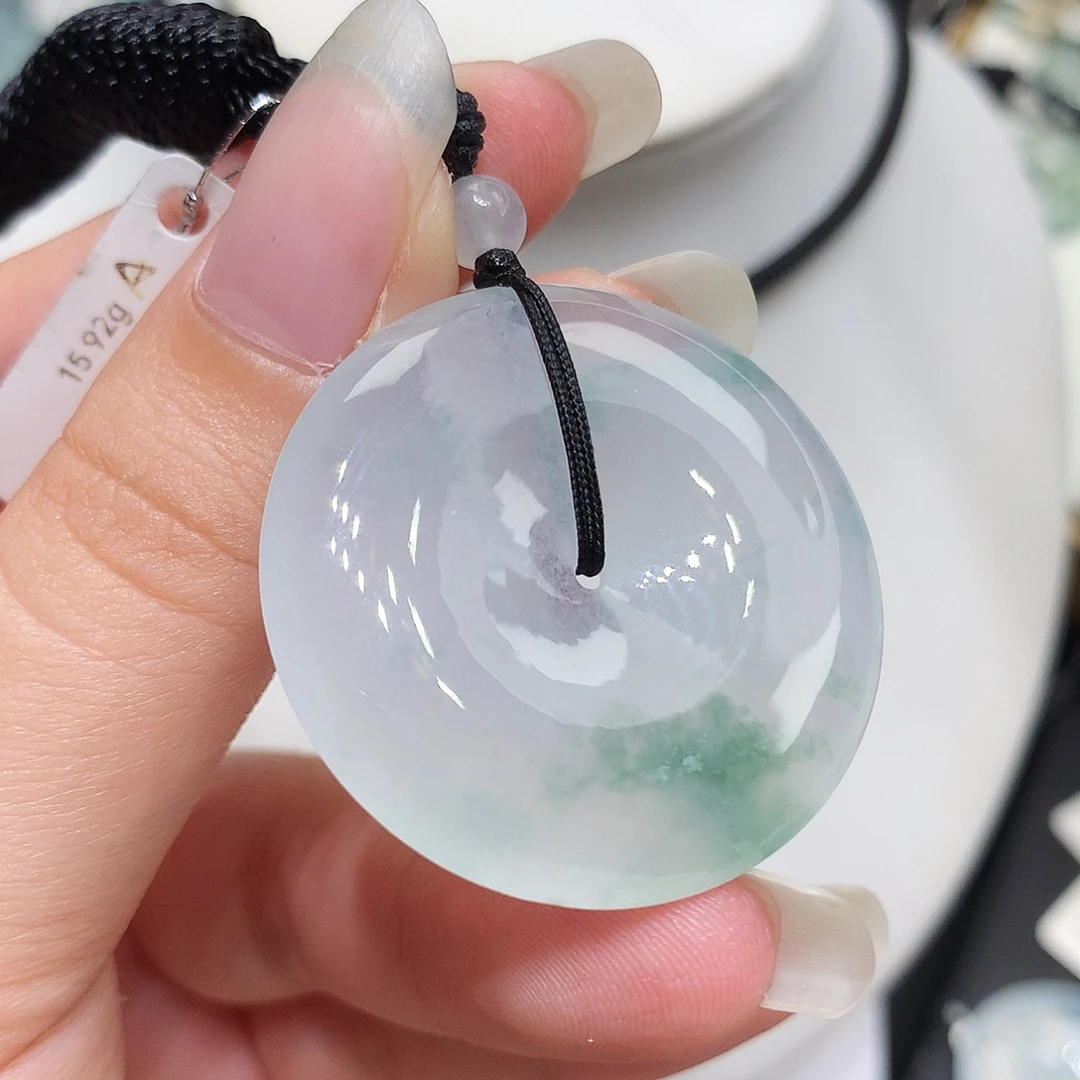 翡翠未镶嵌胸饰翡翠35，34.1/6