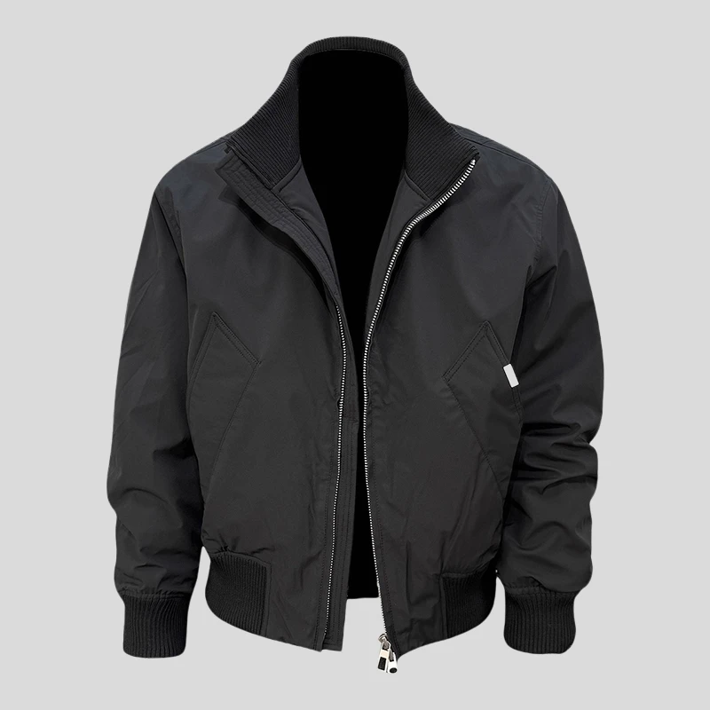 ohmmayby秋冬羽绒服冬新款潮牌立领休闲拉链短款90白鸭绒加厚外套