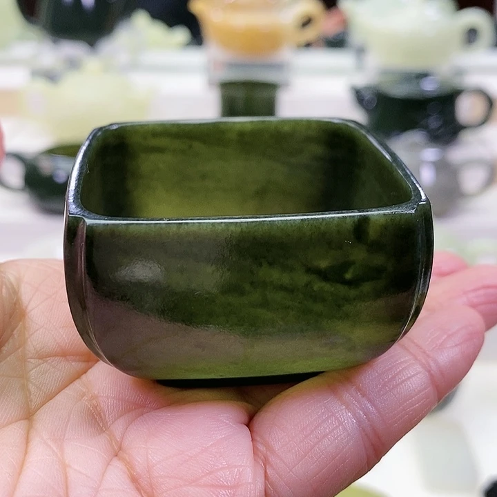 未镶嵌和田玉挂件茶杯80m l