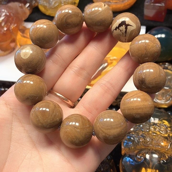 裸石琥珀未镶嵌根珀手串尺寸卡20*
