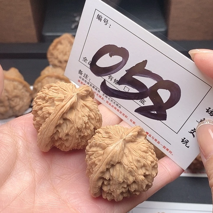 文玩核桃吊坠058号 40尺 白狮子