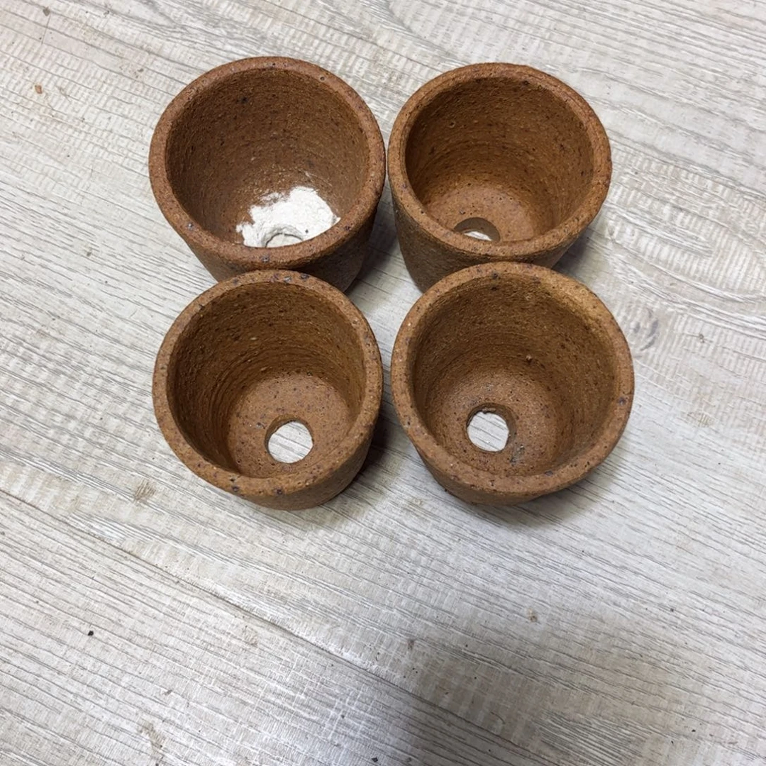 白***兔泥塑古镇炻陶花盆
