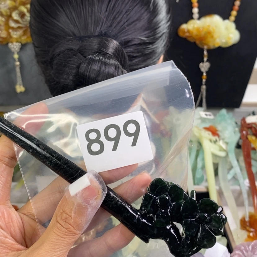 【闪购商品】岫玉发饰未镶嵌晓*