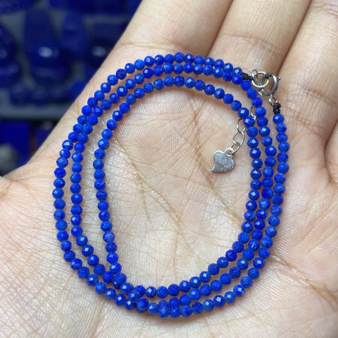 青金石未镶嵌2mm项链